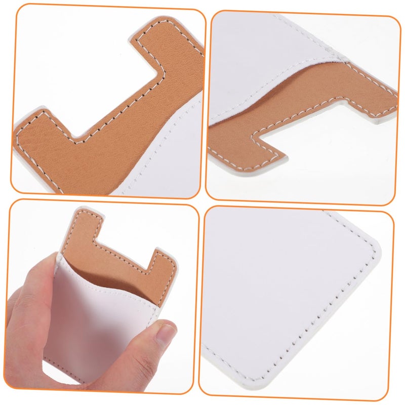 2Pcs PU Leather Phone Back Card Holder Adhesive Credit Card Wallet Sleeve - Image 4