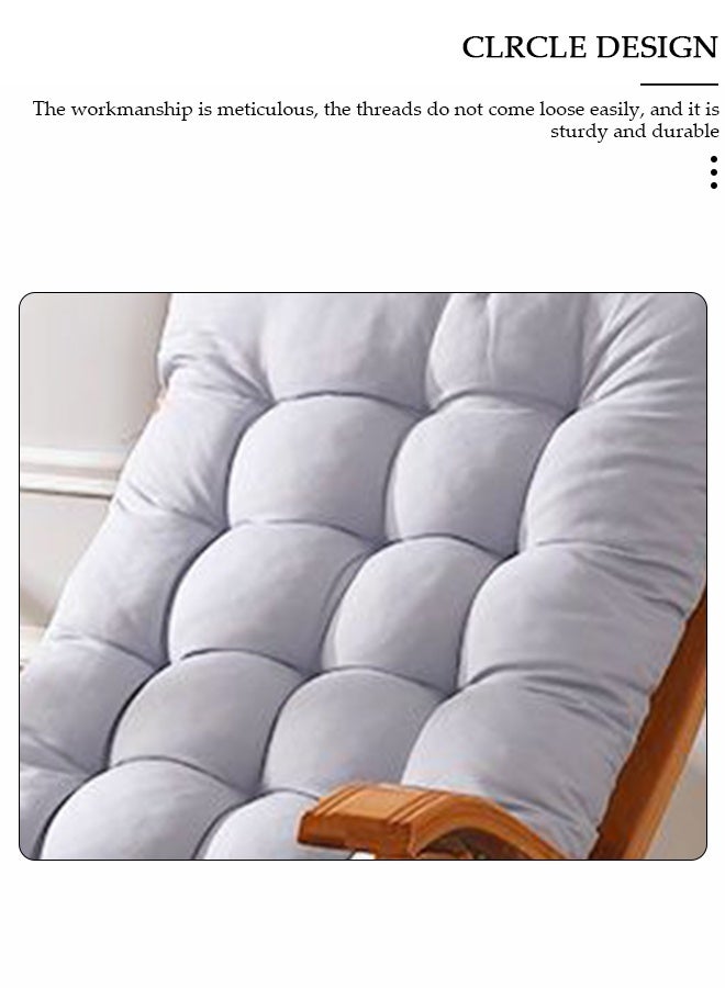 DUNISO Patio Chaise Lounger Cushion，Thicken Soft Recliner Rocking Chair Sofa Seat Cushions with ties， Comfortable Bench Mattress Pad ，Elegant and Tasteful Sanding Sofa Replacement for Outdoor Indoor Home Office Furniture - Image 3