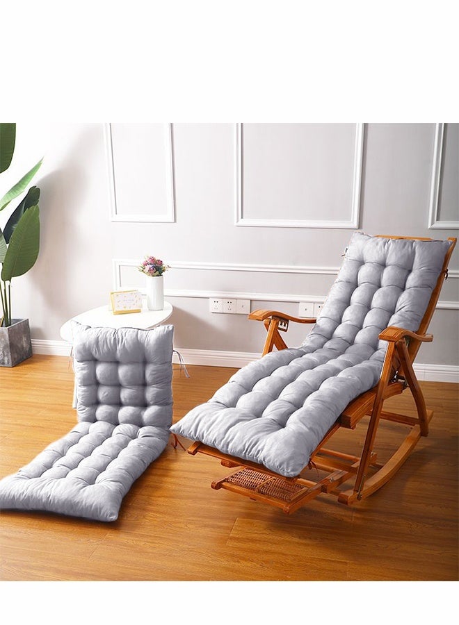 DUNISO Patio Chaise Lounger Cushion，Thicken Soft Recliner Rocking Chair Sofa Seat Cushions with ties， Comfortable Bench Mattress Pad ，Elegant and Tasteful Sanding Sofa Replacement for Outdoor Indoor Home Office Furniture - Image 5