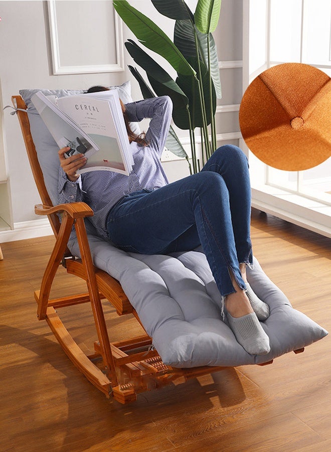 DUNISO Patio Chaise Lounger Cushion，Thicken Soft Recliner Rocking Chair Sofa Seat Cushions with ties， Comfortable Bench Mattress Pad ，Elegant and Tasteful Sanding Sofa Replacement for Outdoor Indoor Home Office Furniture - Image 4