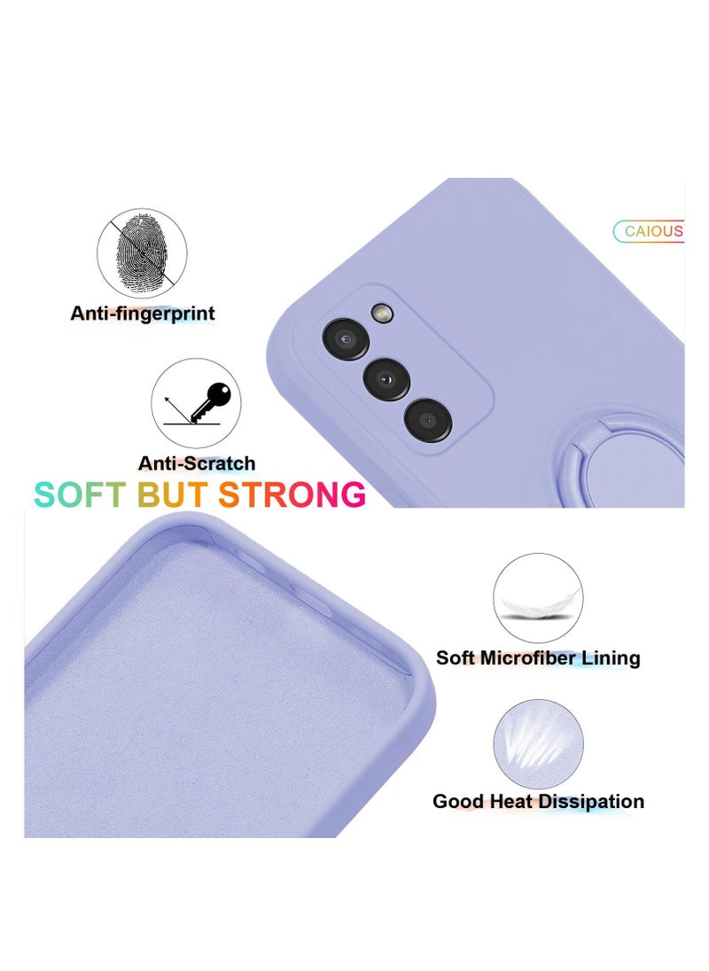 Generic Case for Samsung Galaxy A55 5G（2024 Released）Silicone Case with Ring 360°rotatable Kickstand Support Magnetic Car Mount, Protective Cover with Strap Lanyard (Lavender)  - Image 5