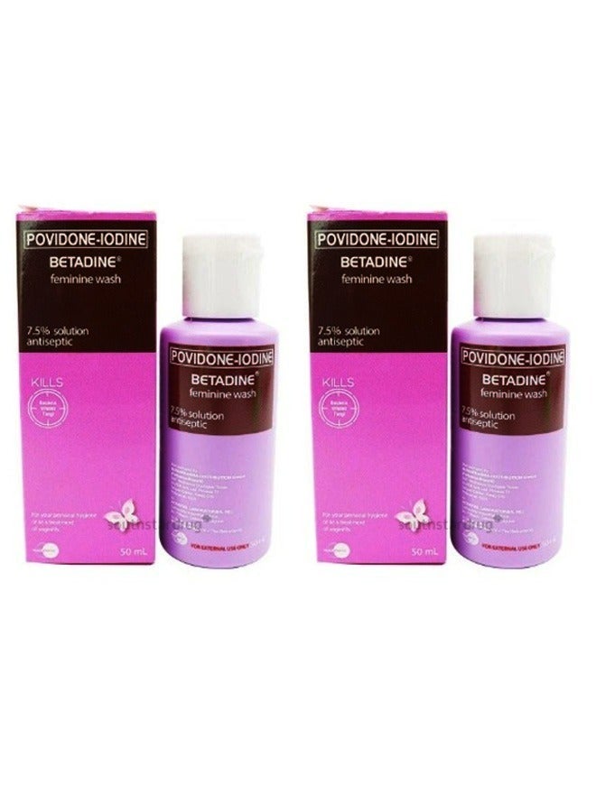 Betadine Two Pieces Of Feminine Wash 50x2 ml - Image 1