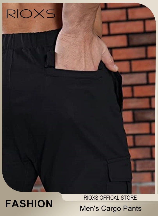 ريوكس بنطلون بضائع الرجال، بنطلون رياضي بنطلون رياضي قابل للتنفس، بنطلون مريح مرن مع الجوز، أزياء عدائين بنطلون رياضي للرجال، نادي رياضي بنطلون رياضي بنطلون رجال بنطلون طويل - Image 3