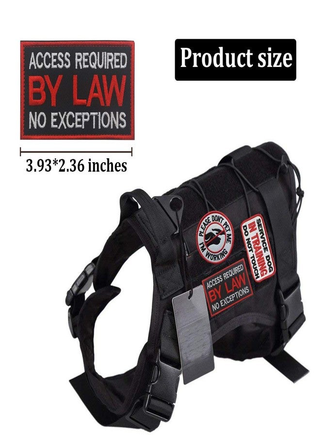EHOPE Patch Service Dog Access Required by Law No Exceptions Vests/Harnesses Emblem Embroidered Fastener Hook & Loop Patch (Service Dog BY Law-6) - Image 2