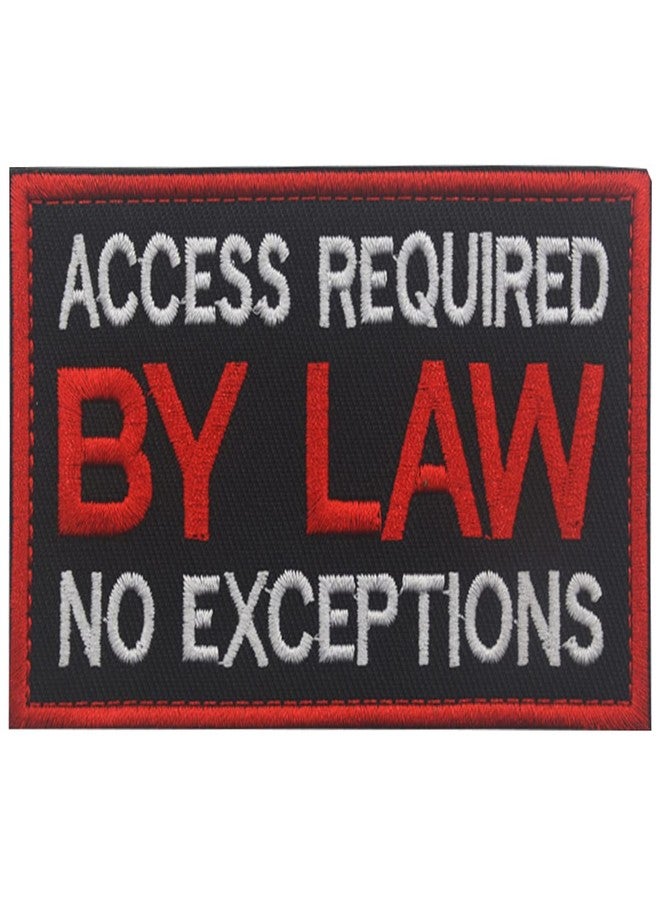 EHOPE Patch Service Dog Access Required by Law No Exceptions Vests/Harnesses Emblem Embroidered Fastener Hook & Loop Patch (Service Dog BY Law-6) - Image 1
