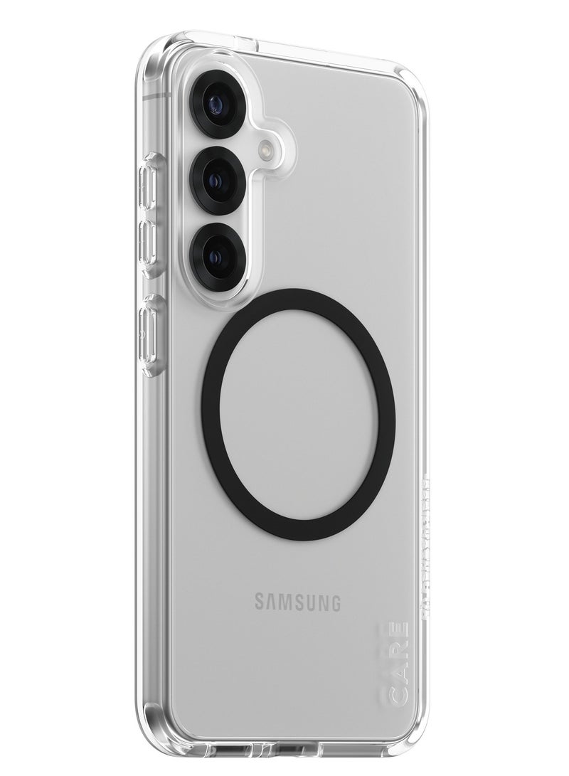 PanzerGlass CARE Flagship Case Qi Black Samsung Galaxy S25 - Clear - Image 1