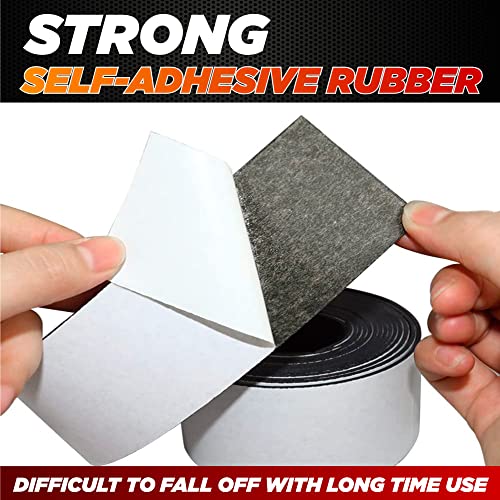 PAMAZY Neoprene Rubber Sheet Roll 1/16" Thick x 8" Wide x 5Ft Long with Adhesive Backing (Including Utility Knife), Heavy Duty Self Rubber Seal Strips Roll for DIY Gaskets, Flooring, Seals - Image 4