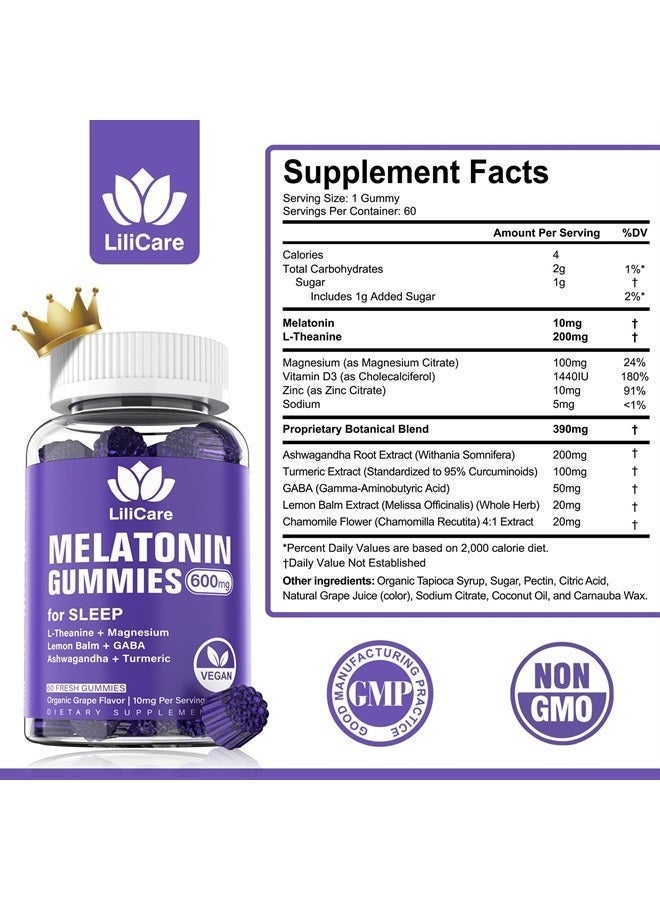 EnvyDeal Melatonin Gummies  for Adults, Extra Strength for Supports Health Circadian Rhythm, Vegan Grape Flavor 60 Count - Image 4