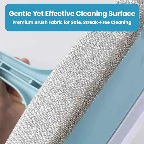 HOMEZE 2 in 1 Mesh Cleaner Brush, New Magic Window Cleaning Brush, with Scraper, Double Sided Wet & Dry Dual Purpose, Extendable Mesh Screen Cleaner. - Image 5