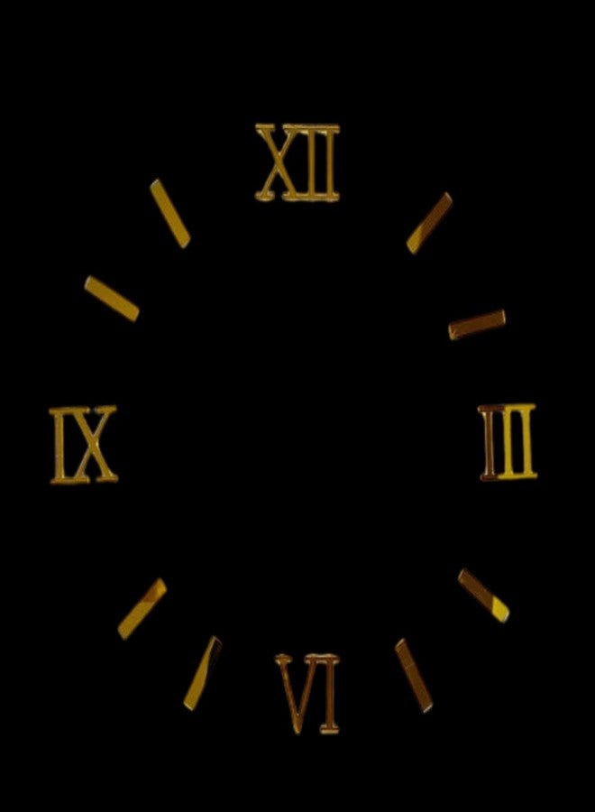 SNOOGG Pack of 3 Gold Acrylic Clock Roman Letters Size 1 Inch for Resin Art Clock Making DIY Craft and More - Image 1