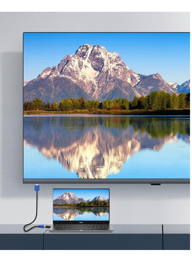 HDMI Male to VGA Female Adapter with Audio Support – 1080P Video Converter for Laptop, PC, TV Box, Game Console to VGA Monitor, Projector, TV – Audio  Video Sync, Plug  Play, Black, Cable Included - Image 3