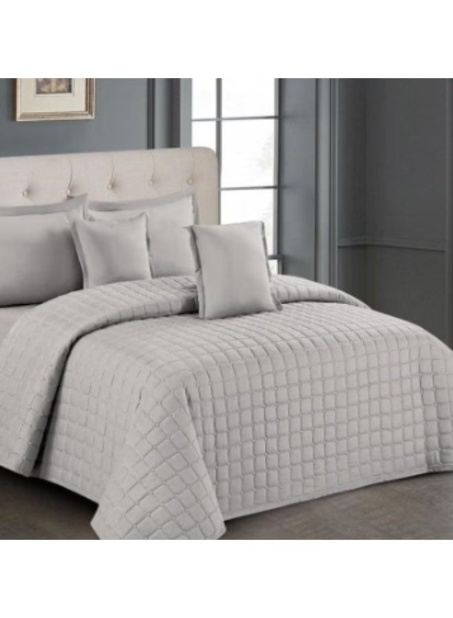 6-piece compressed plain duvet and bedspread set for double bed – everyday comfort and elegance - Image 2