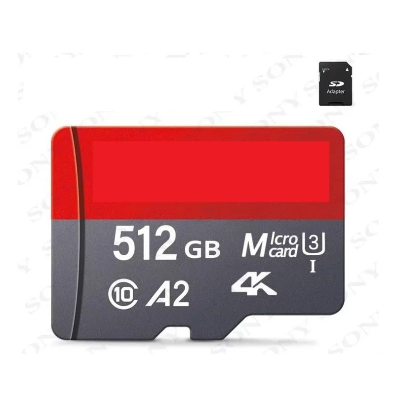 MicroSD Micro SDXC card 512GB High Speed TF Card for Smartphones Drones, Action Cameras, V30, U3, A2, 4K UHD, UHS-I - Image 2