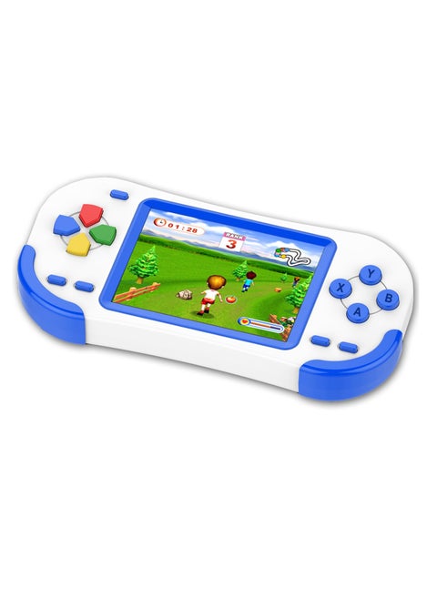 Kids Handheld Game Portable Video Game Player, 3.0'' Large Screen Preloaded 218 Classic Retro Video Games Seniors Rechargeable Electronic Game Player, Best Gift for Child (Blue)