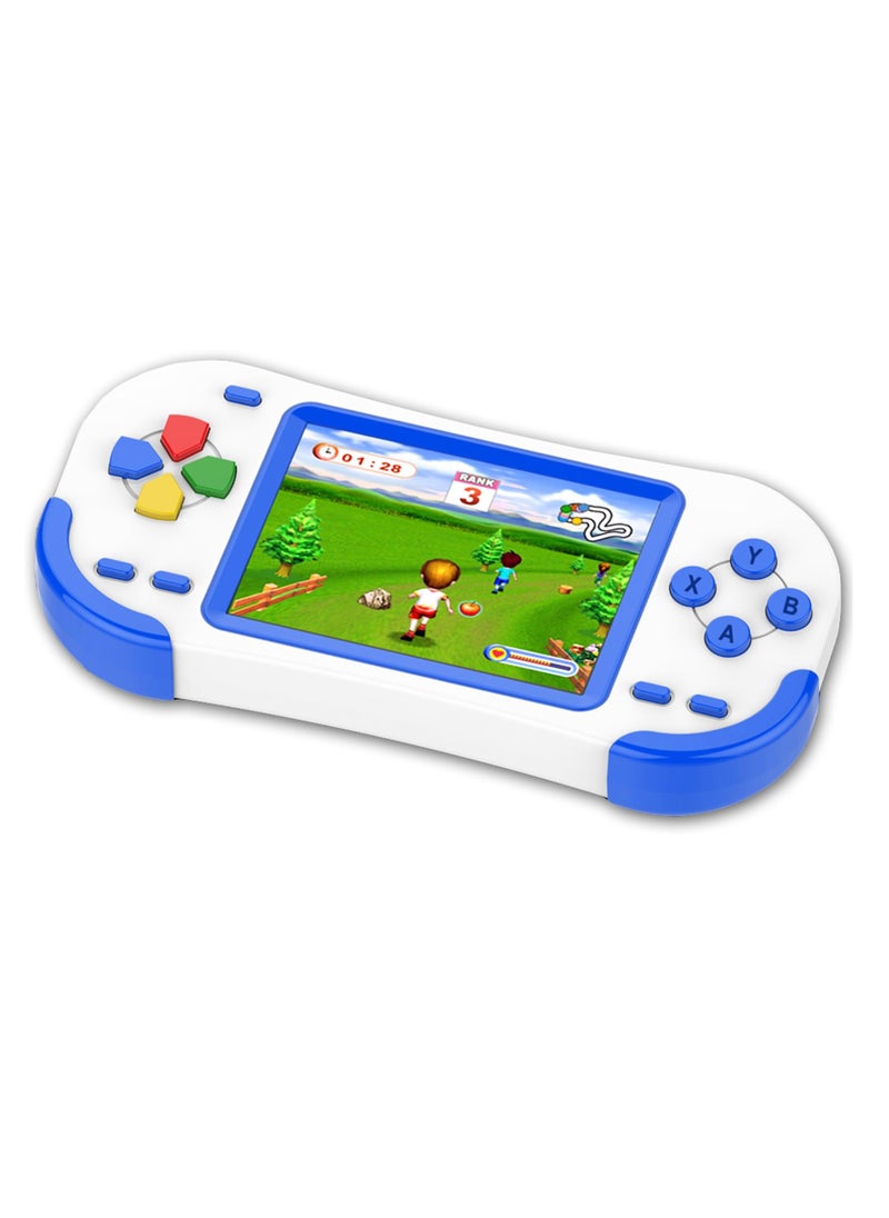 SYOSI - Kids Handheld Game Portable Video Game Player, 3.0'' Large Screen Preloaded 218 Classic Retro Video Games Seniors Rechargeable Electronic Game Player, Best Gift for Child (Blue) - Image 1