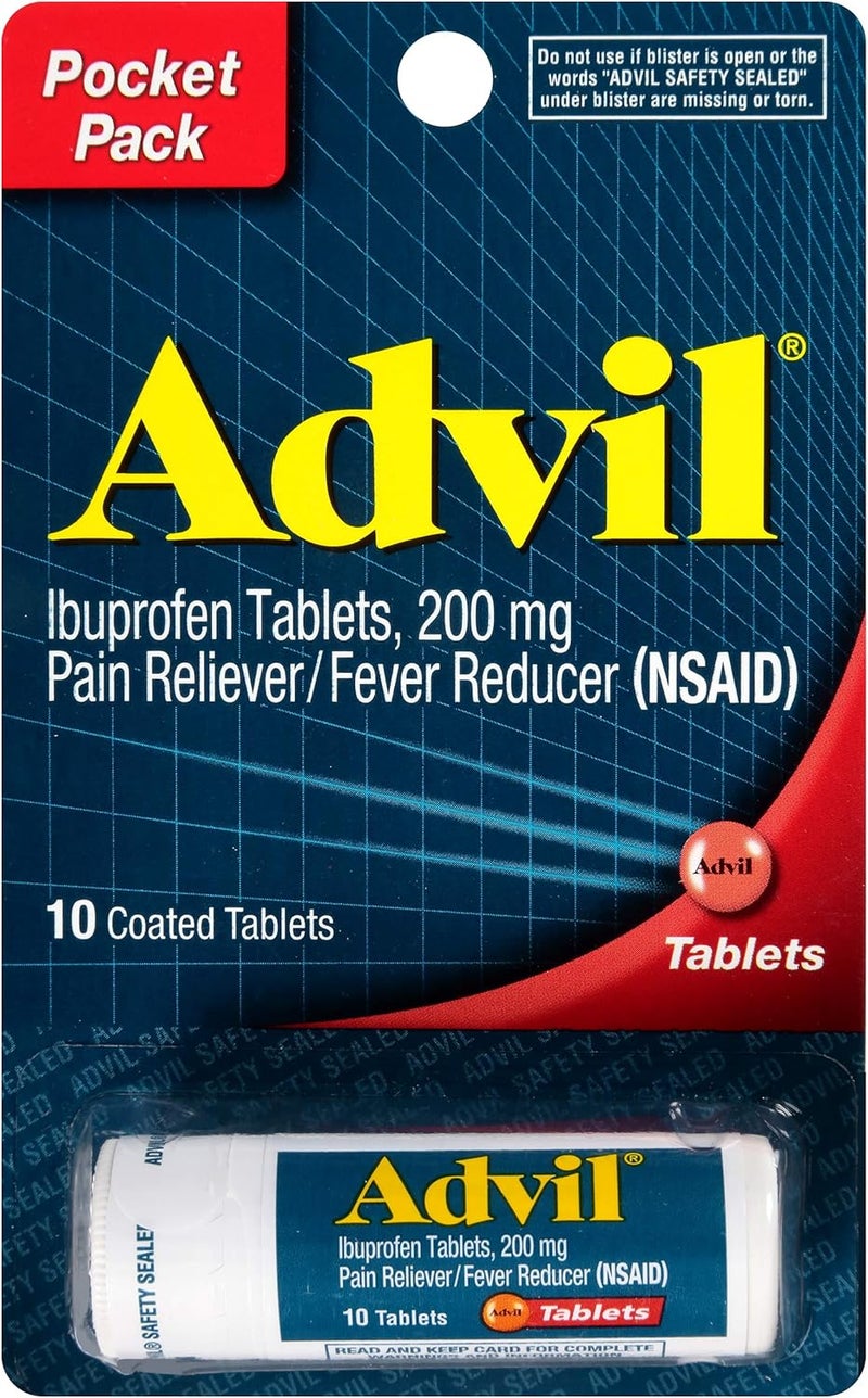 Advil أدفيل 200 ملغ أقراص عبوة جيب 10 حبة (عبوة من 6)