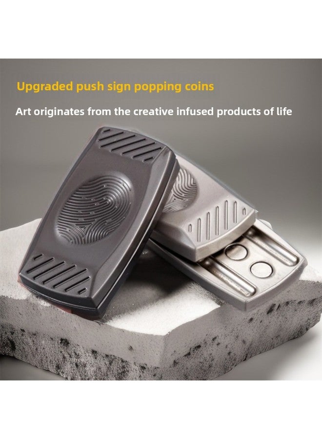 Loquat 【Decompression Toy】 Creative Magnetic Decompression Metal Snap Coin Black Technology EDC Fingertip Toy Decompression Artifact-Color:Pearl Nickel Bag - Image 2
