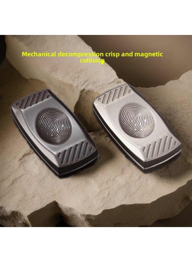 Loquat 【Decompression Toy】 Creative Magnetic Decompression Metal Snap Coin Black Technology EDC Fingertip Toy Decompression Artifact-Color:Pearl Nickel Bag - Image 5