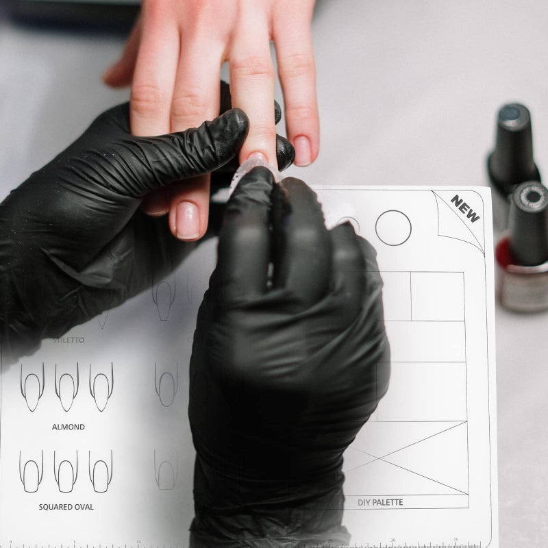 Uonlytech Acrylic Nail Training Mat Silicone Trainer Sheet for Application Practice As Shown - Image 4