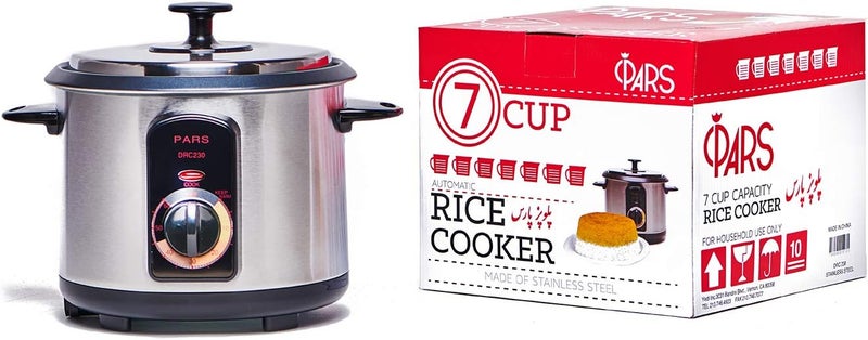 Pars Automatic Persian Rice Cooker - Tahdig Rice Maker Perfect Rice Crust, 7 Cup - Image 1