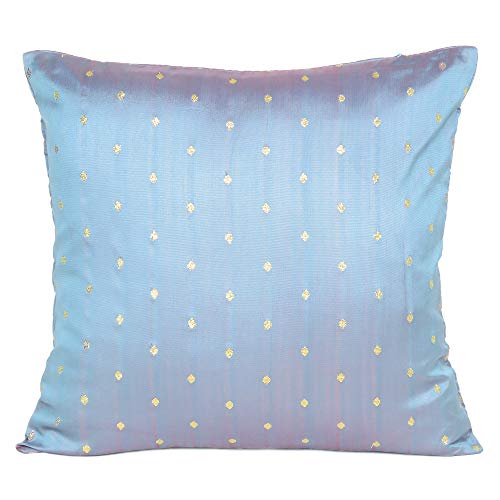 Oussum Art Silk Pillow Cover Cushion Cover Sofa Waist Throw Pillow Case Home Decor Set of 2 (16 x 16, Steel Gray) - Image 2