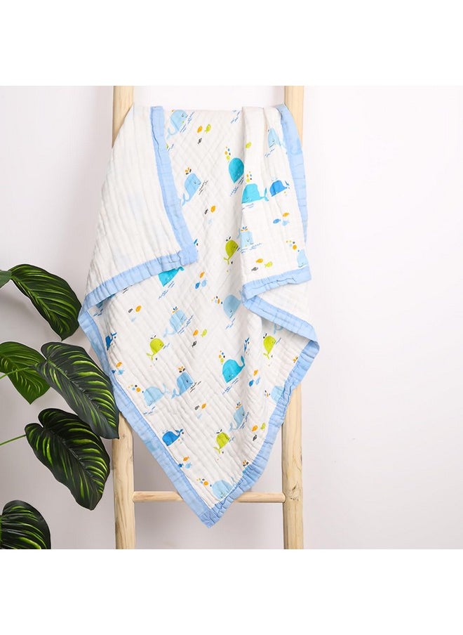 Pure Organic Cotton 6 Layer Muslin Blanket For Baby | Ultra-Soft Swaddling Towel For Newborns And Toddlers |100 X100 Cm | 0-3 Years (Mix Design-) - pzsku/ZB10BA217F7A79E950E18Z/45/_/1733730458/41df77a8-567b-4dbe-8a85-8ee96ce8c959