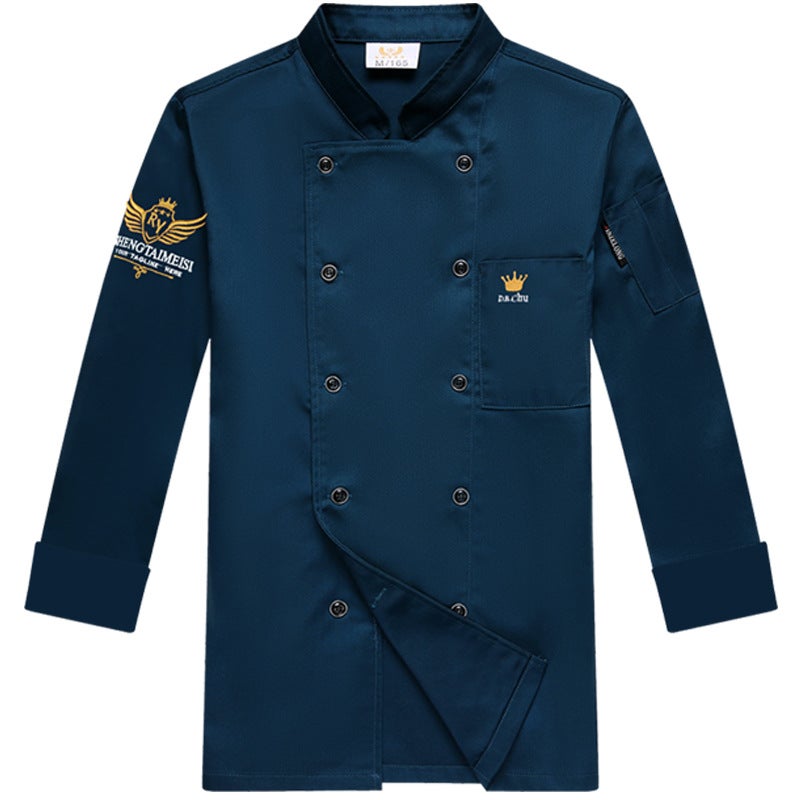 Chef Work Clothes For Men In , Catering, Tea House, El Kitchen, Baking Chef Uniforms, Short-Sleeved Work Clothes, Work Clothes - Image 1