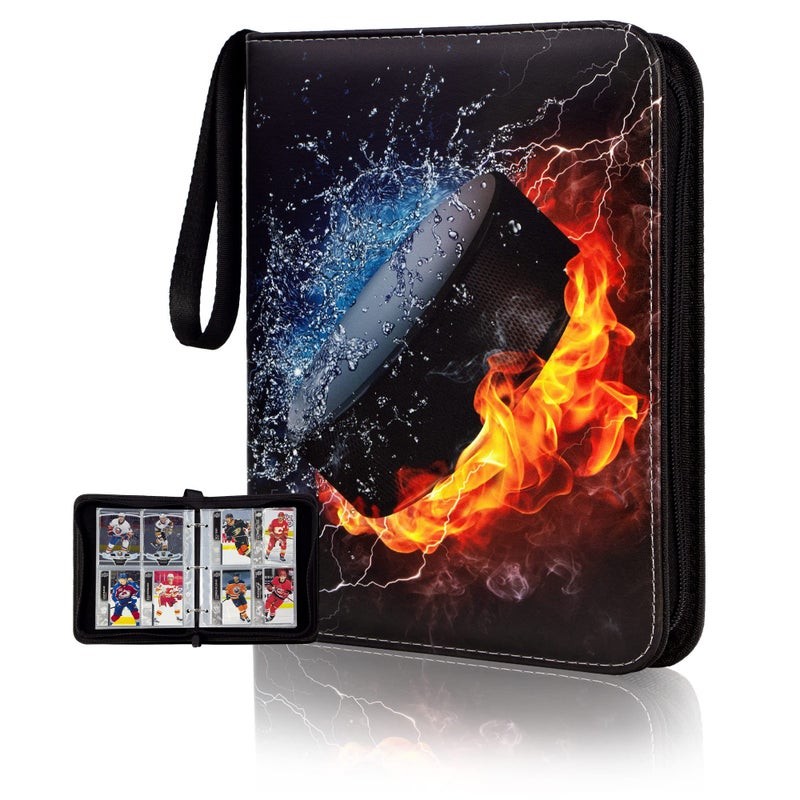 CDROPS Card Binder Compatible with Ice Hockey Card, Trading Card, for MTG and Other TCG, Fits 400 Cards with 50 Removable Pages, Card Holder Collector for Standard Size Card - Image 1