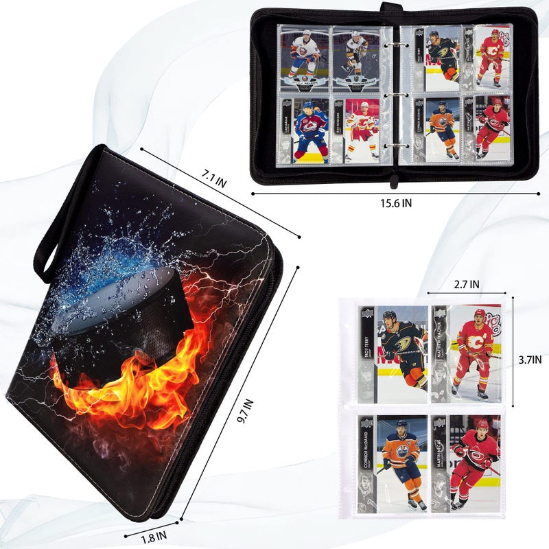 CDROPS Card Binder Compatible with Ice Hockey Card, Trading Card, for MTG and Other TCG, Fits 400 Cards with 50 Removable Pages, Card Holder Collector for Standard Size Card - Image 2
