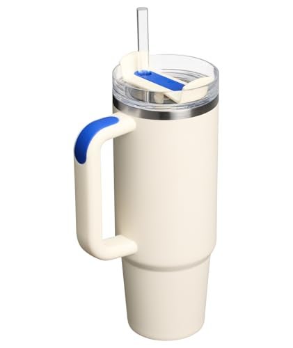 Stanley Stanley Quencher H2.0 Tumbler with Handle and Straw 30 oz | Flowstate 3-Position Lid | Cup Holder Compatible for Travel | Insulated Stainless Steel Cup | BPA-Free | Cream Royal - Image 3