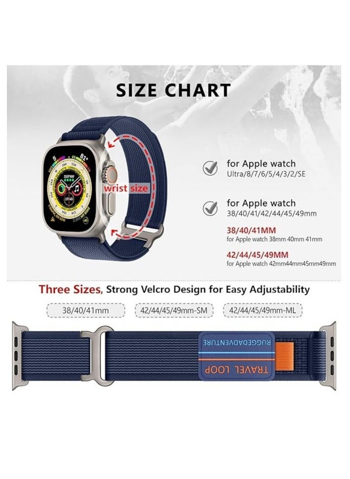 JAJEEK - Trail Loop Nylon Band for Apple Watch Ultra/Ultra 2 (49mm), Apple Watch Series 10 (46mm), Series 9/8/7 (45mm, 42mm) – Durable, Adjustable, Lightweight Sport Band for Fitness, Outdoor, and Daily Wear – Multiple Sizes & Colors Available - Image 1