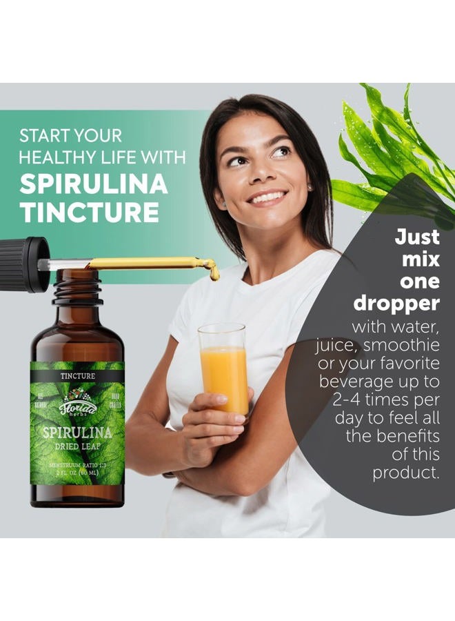 FLORIDA HERBS Spirulina Tincture, Organic Spirulina Extract (Arthrospira Platensis) Herbal Supplement, Non-GMO in Cold-Pressed Organic Vegetable Glycerin, 700 mg, 2 oz (60 ml) - Image 4