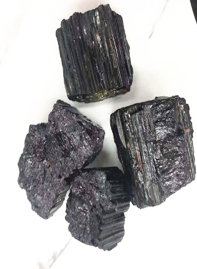 GEMTUB 1 KG Black Tourmaline Raw Stone Natural Black Tourmaline Rough Stones Chunk Rock Gemstone for Reiki Healing Aura Cleaning Meditation Vastu Correction & Home Decoration (1 KG) - Image 5