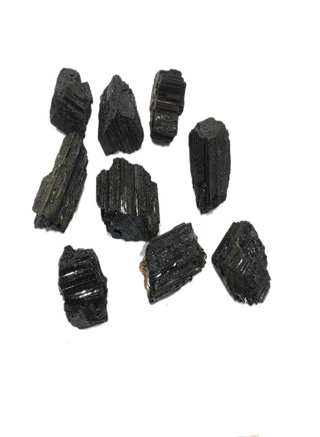 GEMTUB 1 KG Black Tourmaline Raw Stone Natural Black Tourmaline Rough Stones Chunk Rock Gemstone for Reiki Healing Aura Cleaning Meditation Vastu Correction & Home Decoration (1 KG) - Image 1