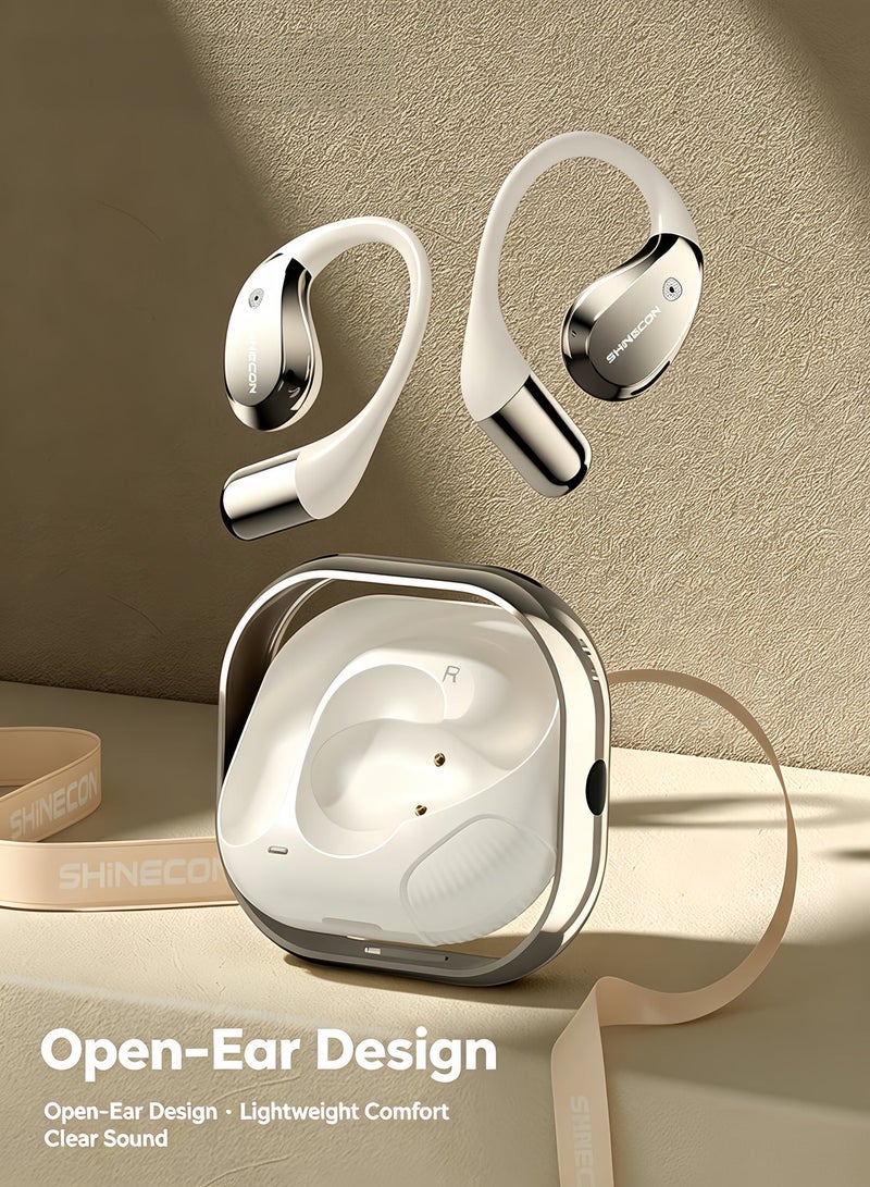 Shinecon Open-Ear Bluetooth 6.0 Earphones with Noise Reduction, Hanging Ear Design - Image 1