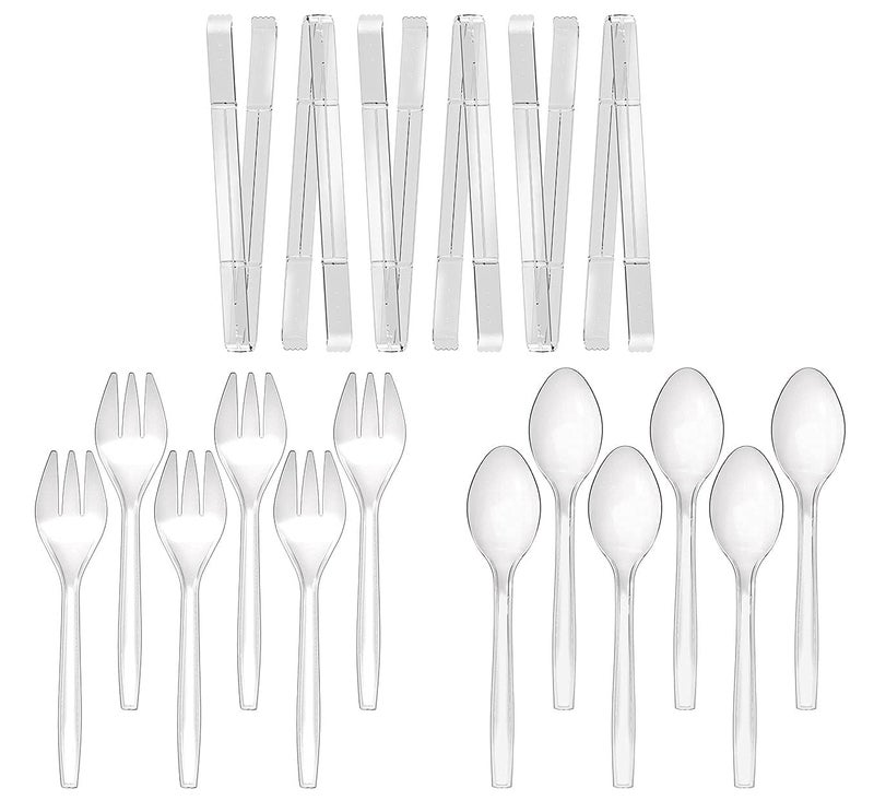 Plastic Serving Utensils Set 18 Piece 9 Black