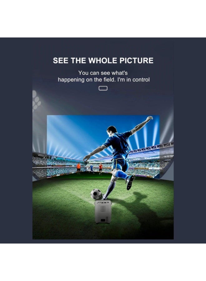 تايجر Video Game Projector with 2 Wireless Controllers – Android 9.0 Smart Projector, Wi-Fi 2.4/5G, HDMI/USB/Audio Support, Screen Mirroring, 4K Ultra HD, 1080P, 3GB+64GB Storage, Home Entertainment, White - Image 3