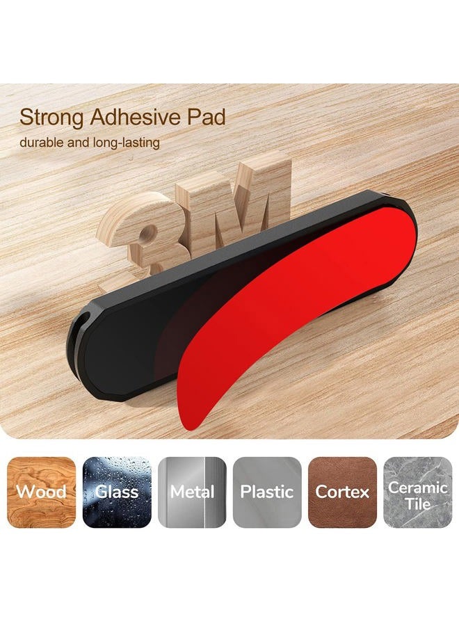 Dracool Magnetic Cable Holder 6 Slots Cable Clips Cable Management Wire Organizer Under Desk Self Adhesive Sticky for USB Cord Wall Nightstand Car Charging Power Office Home Wire Clips - Black - Image 4