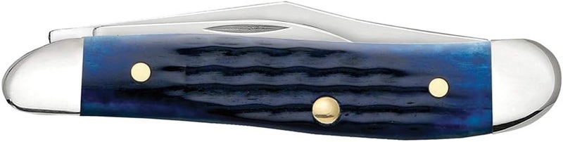 Case WR XX Pocket Knife Navy Blue Bone Peanut Item #2802 - (6220 SS) - Length Closed: 2 7/8 Inches - Image 3