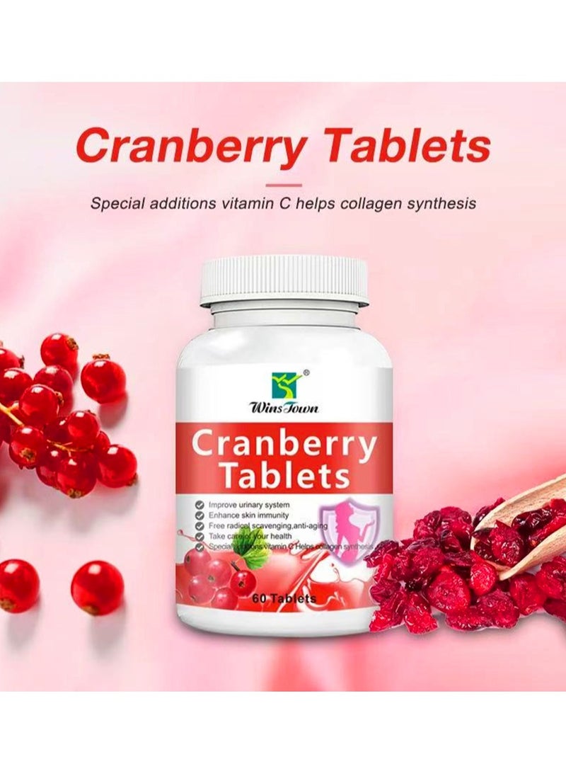 Wins Town - Cranberry Tablets  Anti Aging Skin Whitening Tablet  Urinary Health And Immune Support Tablets  Women Health Care Supplements For Boosting Immunity And Improving Urinary Systems 60 Tablets - Image 1
