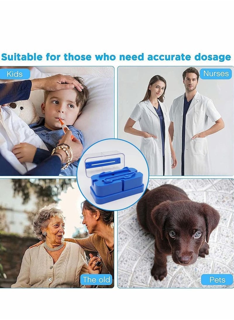 Y&D - Small Pill Cutter, Splitter Cutter for or Large Pills, Cuts Vitamins Tablets, Portable Pretty Crusher Purse Pocket (Pill Blue) - Image 1