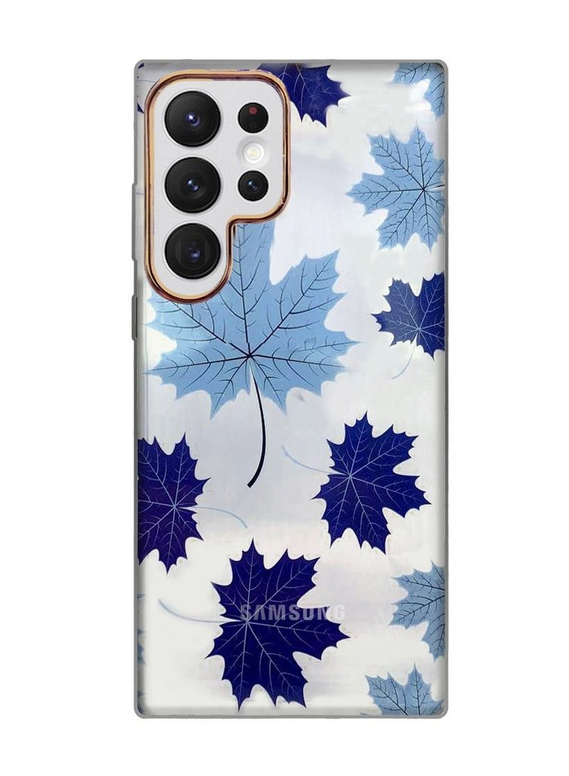 JOWAY حافظة سامسونج جالاكسي S22 ألترا الزهرية الشفافة فائق النحافة مقاومة للصدمات بتصميم طباعة الزهور 4 - Image 1