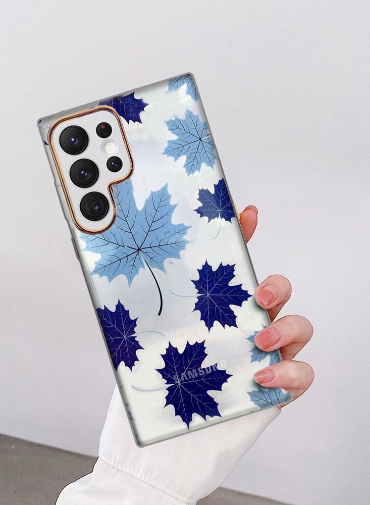 JOWAY حافظة سامسونج جالاكسي S22 ألترا الزهرية الشفافة فائق النحافة مقاومة للصدمات بتصميم طباعة الزهور 4 - Image 3