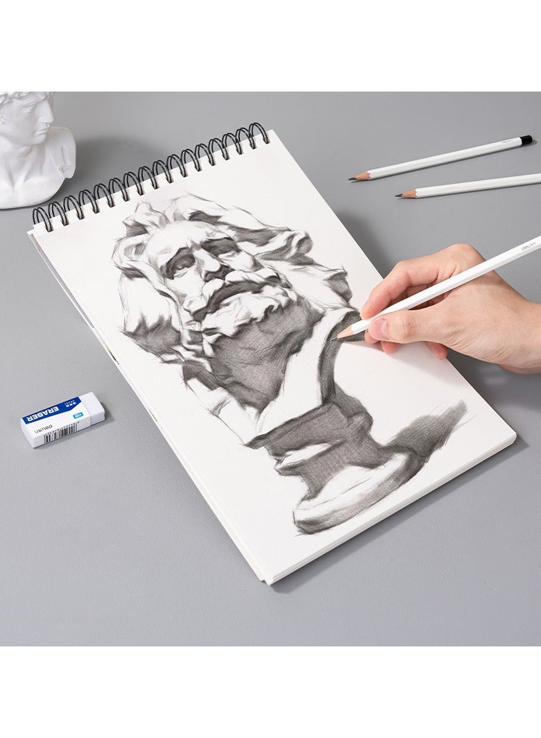 Deli EC402 Sketch Book A4 40 Sheets 160gsm – ideal for watercolor & heavy sketching - Image 4