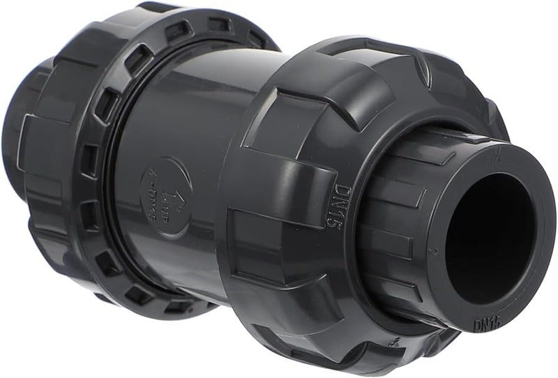 One Way Inline PVC Check Valve Quick Connect High Temperature Resistant For Water Pump Backflow Prevention - Image 1