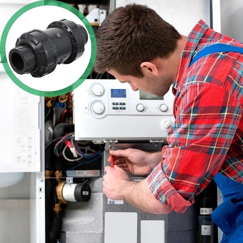 One Way Inline PVC Check Valve Quick Connect High Temperature Resistant For Water Pump Backflow Prevention - Image 4