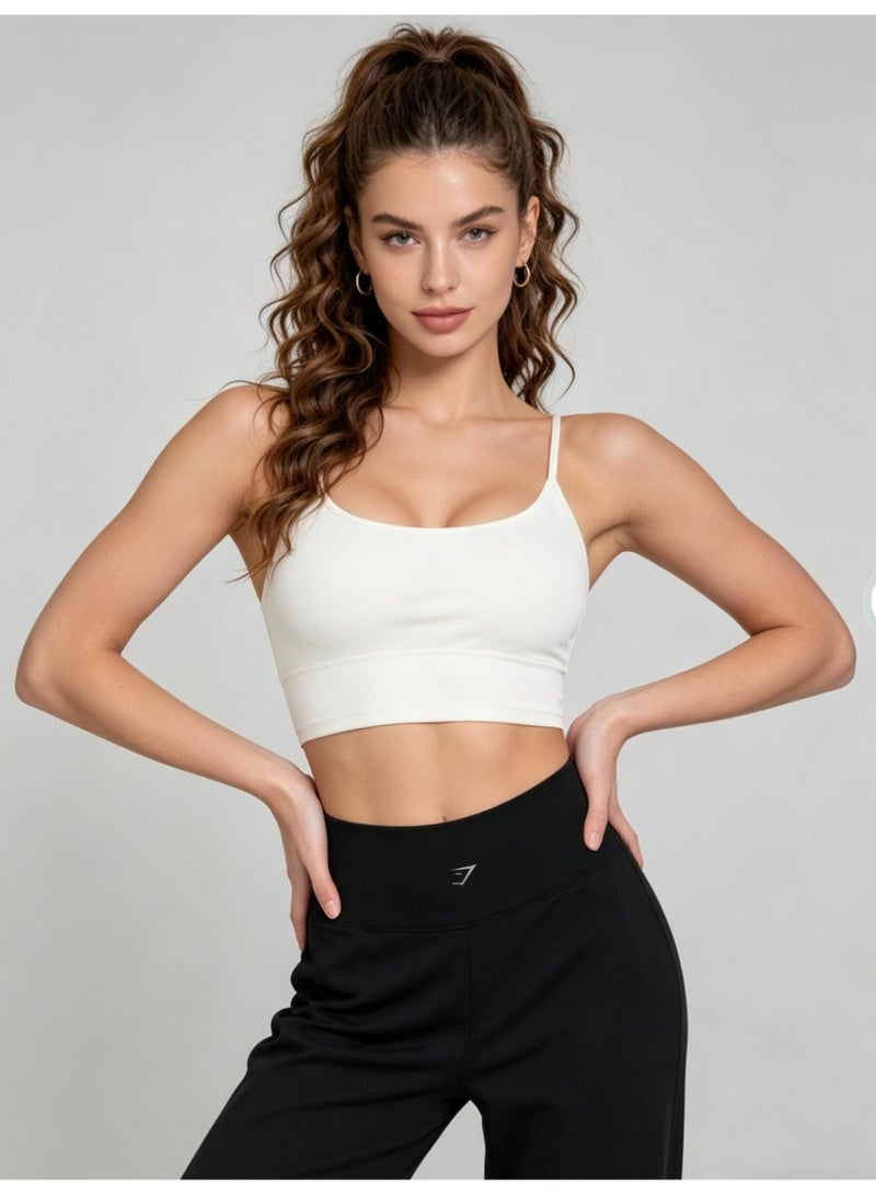جيمشارك Gymshark Women's High Waist Wide Leg Pants - Smooth Casual Pants with Minimalist Logo, Suitable for Sports, Leisure and Daily Wear (Black) - Image 2