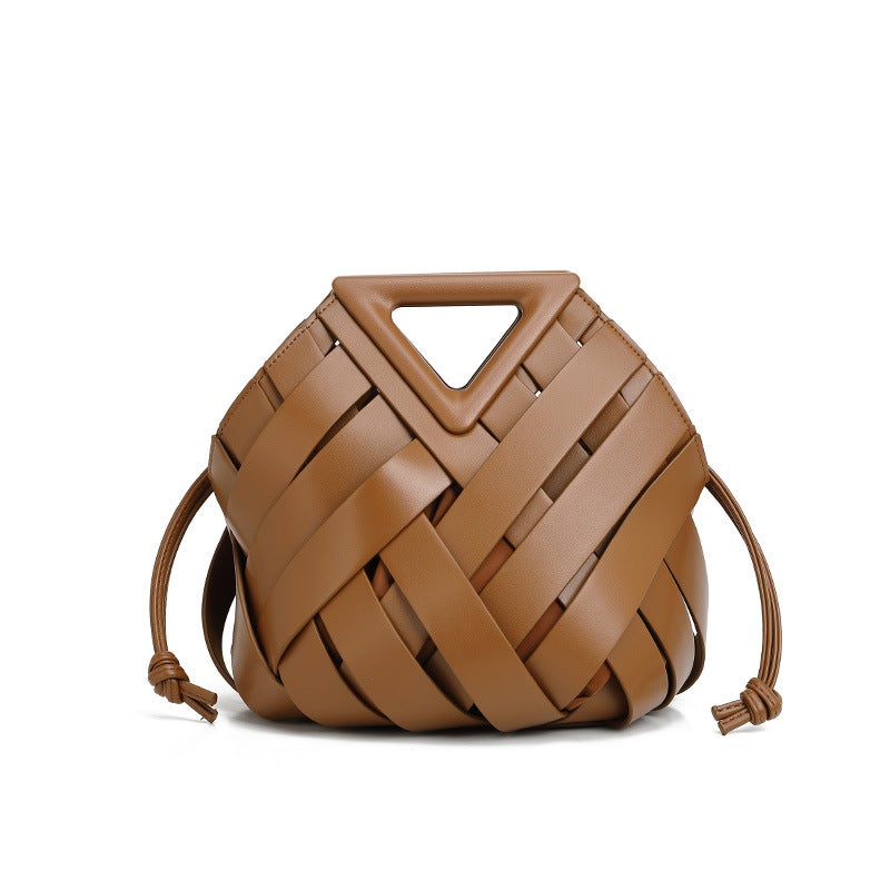 Explosions B New Bag Inverted Triangle Handheld Woven Women'S Bag Shoulder Crossbody Large Capacity Bag - Image 1