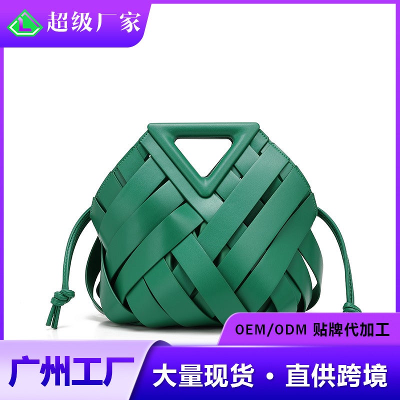 Explosions B New Bag Inverted Triangle Handheld Woven Women'S Bag Shoulder Crossbody Large Capacity Bag - Image 2