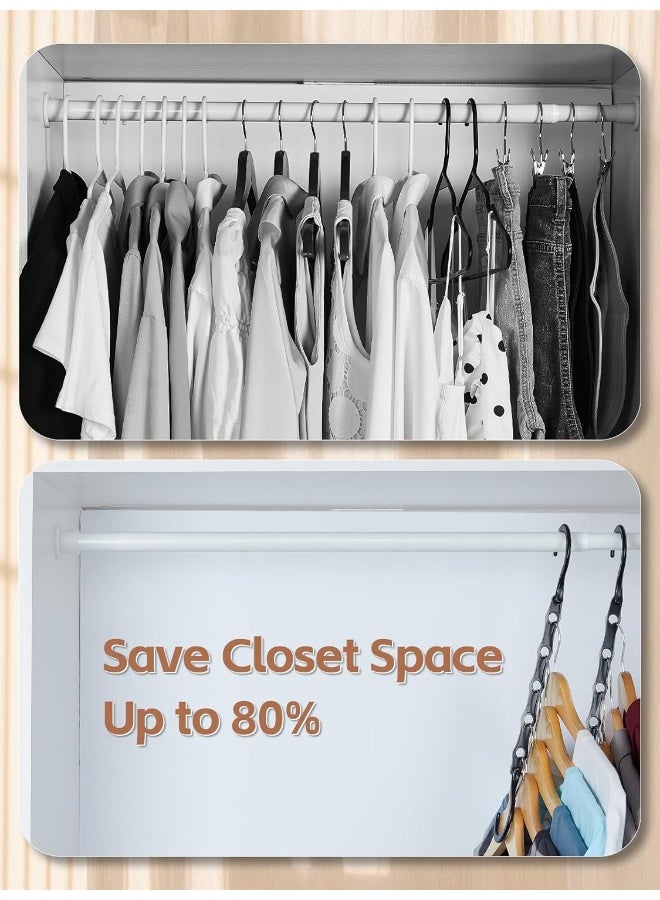 HOUSE DAY Space Saving Hanger 20 Pack Sturdy Black Magic Hangers for Closet Organizers and Storage for Heavy Clothes, Dorm Room Bedroom Home RV Car Camper Organization Essentials - Image 3